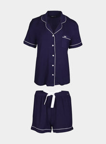  Midnight Bamboo Shirt Short Set